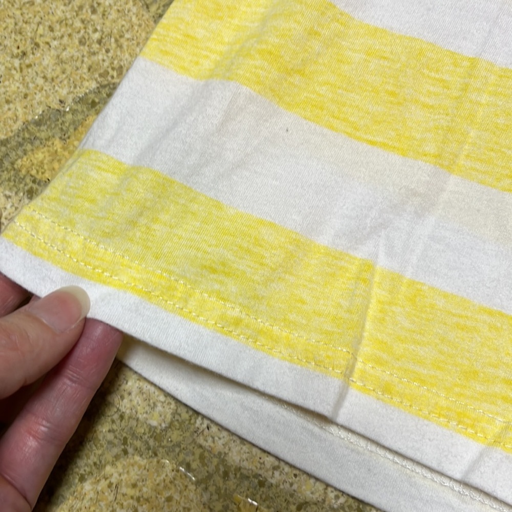 BNWOT John Deere yellow and white striped T-shirt - Picture 4 of 13